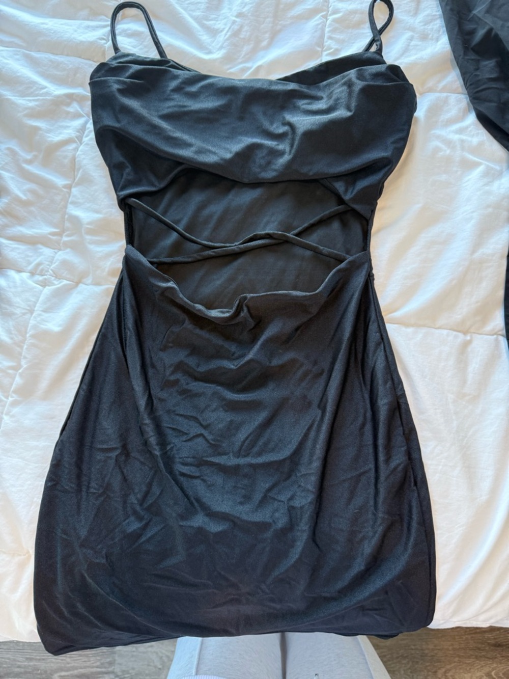 Windsor Black Strappy Cutout Bodycon Mini Dress